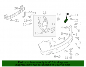 Rear bumper mount right Mazda CX-5 13-16