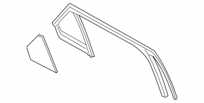Rear right glass seal Ford Explorer 20-