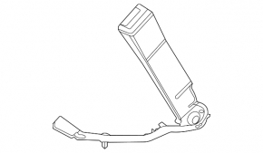 Ford Explorer 20-23 passenger seat belt latch, black, with wire and sensor