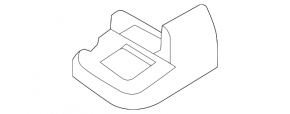Seat runner trim, 2nd row, right inner, Ford Escape MK4 20-26, black, with plugs, butt