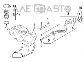 Fuel filler neck Nissan Versa 12-19 usa