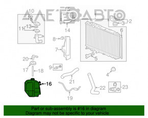 Expansion tank cooling Honda Civic 4d 06-09