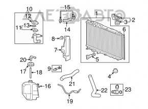 Expansion tank cooling Honda Civic 4d 06-09
