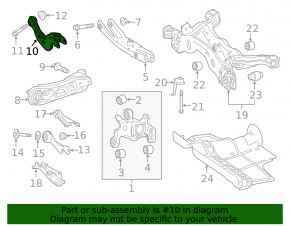 Upper rear left arm Mercedes GLA 14-20