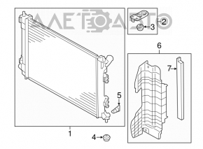 Left radiator deflector Kia Forte 4d 14-16 prerest
