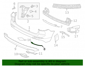 Rear bumper molding left Volvo XC60 18-21 chrome