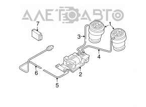 BMW X6 E71 08-14 Air Suspension Compressor Automatic Leveling System