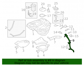 Fuel filler neck Subaru Impreza WRX GH 08-14 2.5T