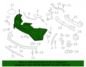 Front bumper bare upper part Toyota Rav4 16-18 rest