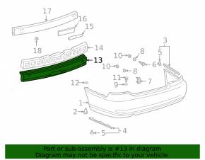 Lexus ES300 ES330 rear bumper lower absorber