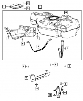 Fuel tank Fiat 500 12-19