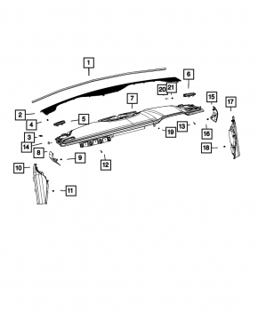 Jeep Grand Cherokee WL 21-25 SINCE 1941 Chrome Front Panel Upper Right Side Trim