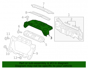 Trunk shelf bracket Honda Clarity 18-21 usa