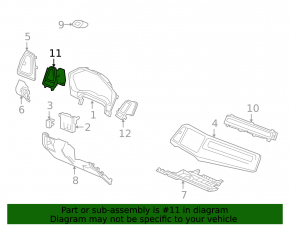Left dashboard air duct deflector Honda HR-V 16-22
