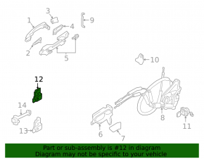 Upper Front Right Door Hinge Nissan Altima 19-24