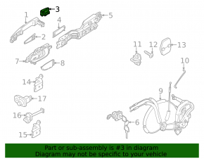 Plug outer handle front right Infiniti JX35 QX60 13- scratch