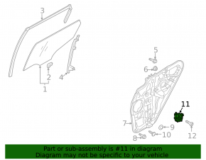 Motor for window lift rear left door Hyundai Santa FE Sport 13-18