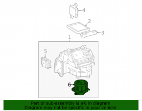Lexus ES350 07-08 Heater Fan Motor