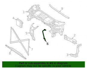 Mercedes X167 GLS 450 580 20-26 Hood Lock Bracket