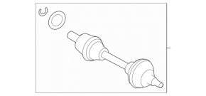 Front right half-shaft drive for Mercedes GLC 300/350e 16-22 SUV, AWD, off-road pkg
