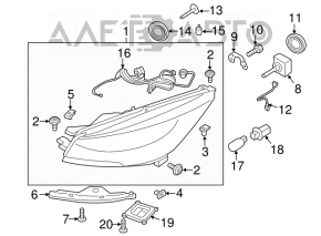 Front bumper mount under headlight left Ford Escape MK3 13-16 prerest SIGNEDA