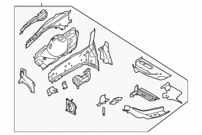 Front left quarter Ford Escape MK3 17-19 rest, graphite