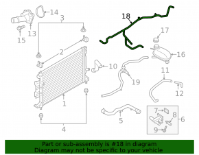 Ford Escape MK3 17-19 2.0T Cooling Return Hose