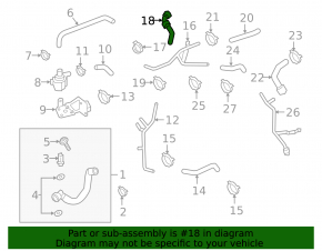Coolant system hose for Porsche Cayenne 19-26 3.0T 