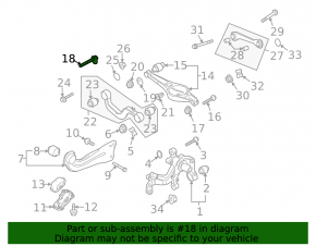 Wheel alignment bolt VW Tiguan 18-80mm