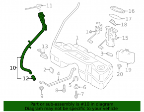 Fuel filler neck BMW X3 F25 11-17