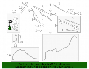 Nissan Rogue 14-20 Windshield Washer Motor