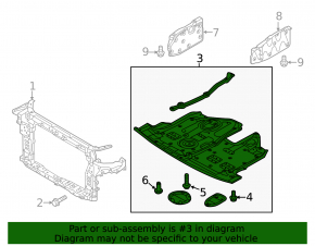 Engine protection Hyundai Santa FE Sport 13-18 2.4 no fragments, tears