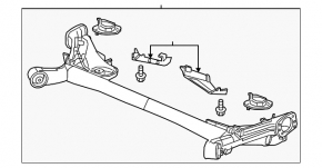 Rear Beam Honda HR-V 16-22 FWD