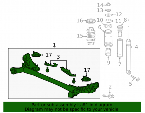 Rear Beam Honda HR-V 16-22 FWD