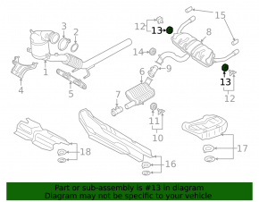Rear right muffler bracket VW Atlas 18-25 3.6