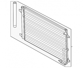 Air conditioning condenser radiator Audi A8 12-16 3.0, 6.3