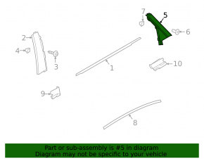 Door trim side rear right Audi A6 C8 19- rear
