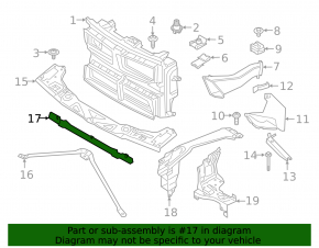 Upper radiator bracket Mini Cooper F56 3d 14- 1.5t plastic