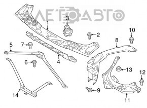 Upper radiator cover BMW X2 F39 18-23 plastic