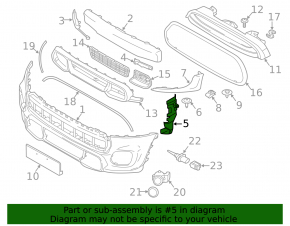 Front left bumper deflector Mini Cooper F56 3d 14-19 prerest