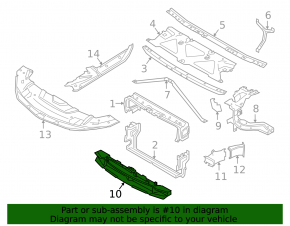 Radiator deflector blinds assembly lower BMW 7 G11 G12 16-19 B58 with motor, M-Sport