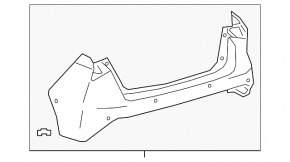 Rear bumper bare Toyota Prius 50 19-22 for parking sensors