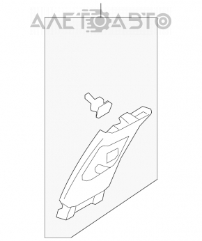 Right upper center pillar trim, Suzuki Kizashi 10-15 beige
