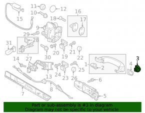 Plug outer handle front right VW Touareg 11-17