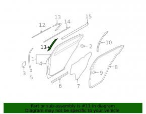 Door trim side rear left Infiniti G25 G35 G37 4d 06-14