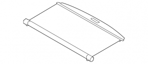 Trunk curtain Hyundai Ioniq 17-22 black