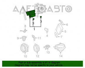 Tape recorder, CD-changer, Radio Lexus ES350 07-09 scratches, rubbed corner