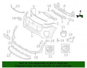 Left front bumper mount under headlight for Kia Sportage 17-22