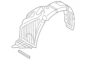 Front left fender liner for Hyundai Veloster 12-17