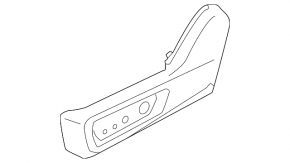 Mitsubishi Outlander 22-26 black driver's seat side trim, left, scratched